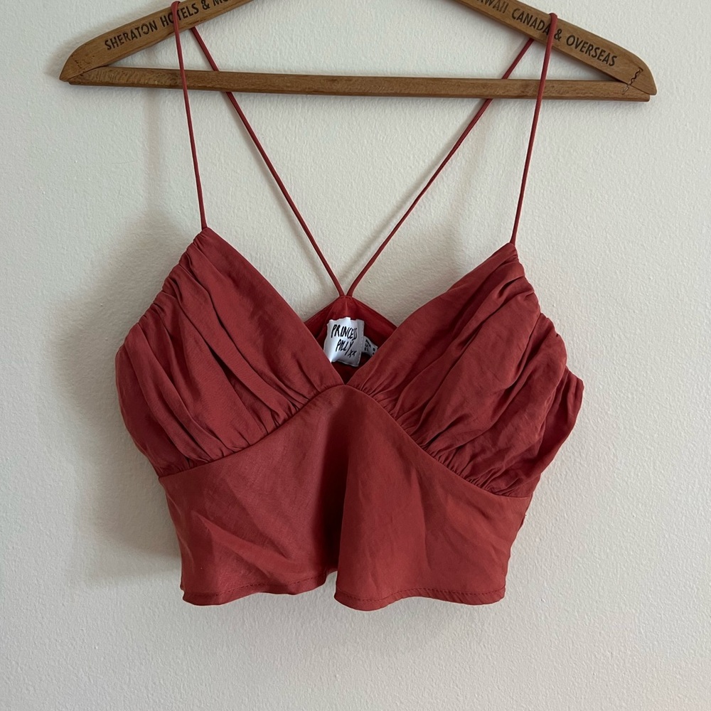 Princess Polly Jessa Top, Size 4, Color: Rust